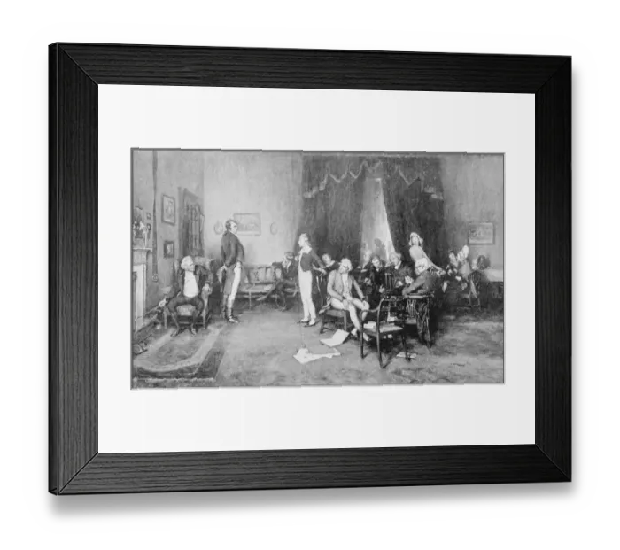 Framed Print : Antique photo of paintings: Meeting of Burns and Scott Framed Print : Antique photo of paintings: Meeting of Burns and Scott