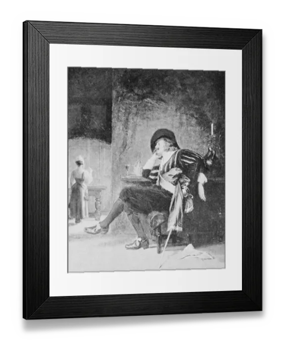Framed Print : Antique photo of paintings: Man Framed Print : Antique photo of paintings: Man