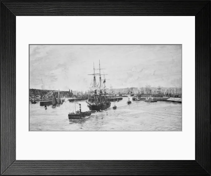 Framed Print : Antique photo of paintings: Barry Dock Framed Print : Antique photo of paintings: Barry Dock