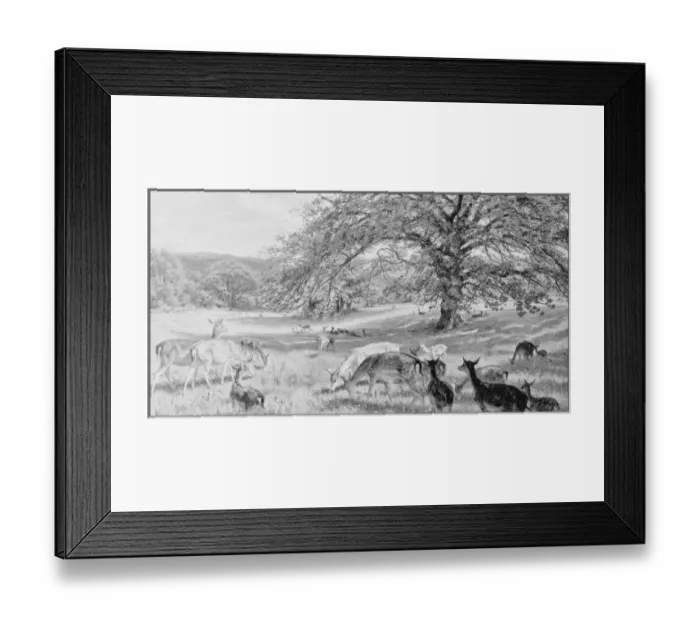 Framed Print : Antique photo of paintings: Landscape Framed Print : Antique photo of paintings: Landscape