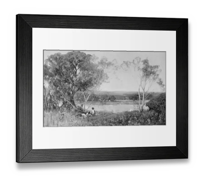 Framed Print : Antique photo of paintings: Landscape Framed Print : Antique photo of paintings: Landscape
