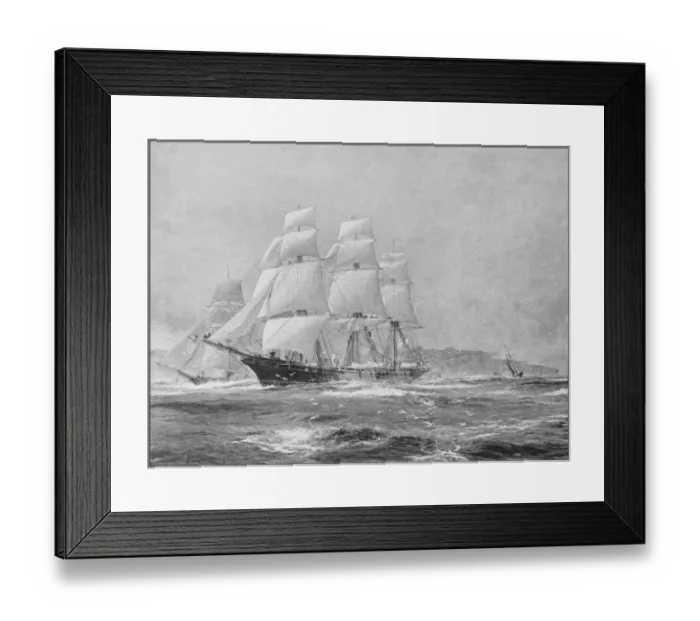 Framed Print : Antique photo of paintings: Ship Framed Print : Antique photo of paintings: Ship