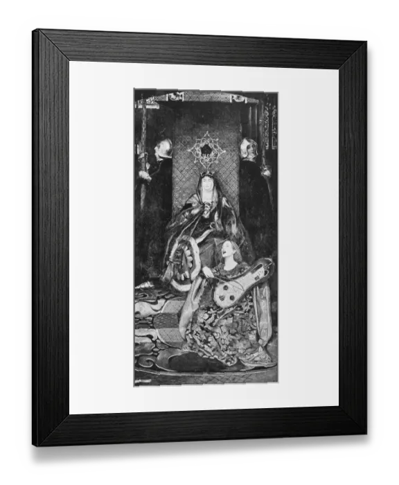 Framed Print : Antique photo of paintings: Queen of spades Framed Print : Antique photo of paintings: Queen of spades