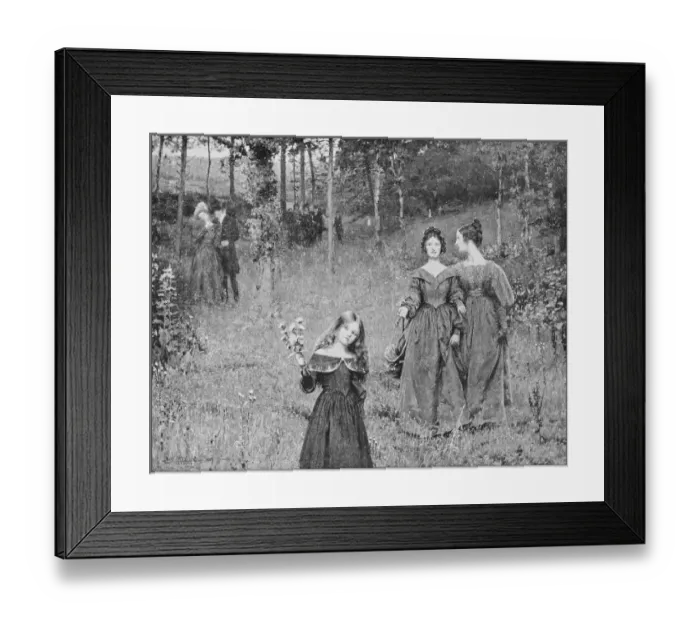 Framed Print : Antique photo of paintings: Women outdoors Framed Print : Antique photo of paintings: Women outdoors