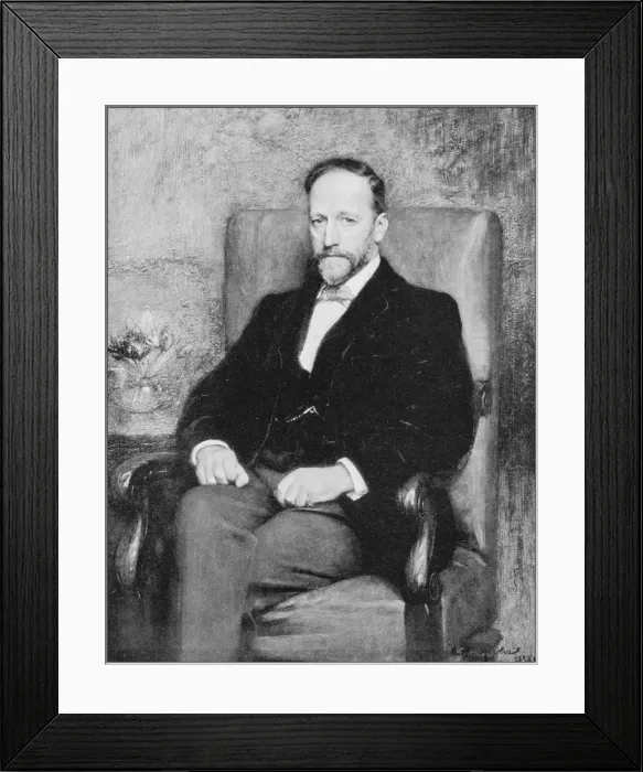 Framed Print : Antique photo of paintings: Man Framed Print : Antique photo of paintings: Man