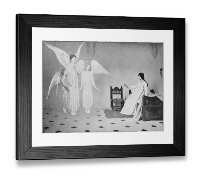 Framed Print : Antique photo of paintings: Angels Framed Print : Antique photo of paintings: Angels