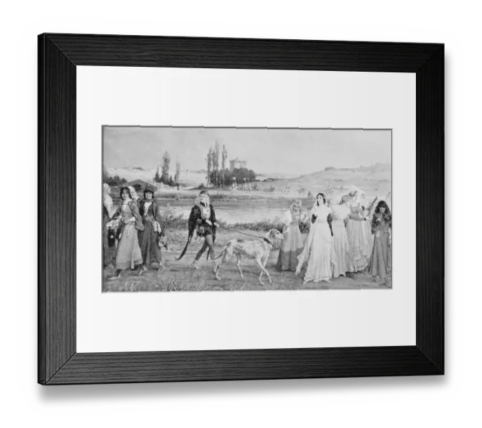 Framed Print : Antique photo of paintings: Women Framed Print : Antique photo of paintings: Women