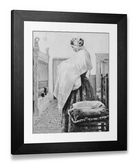 Framed Print : Antique photo of paintings: Woman godmother Framed Print : Antique photo of paintings: Woman godmother
