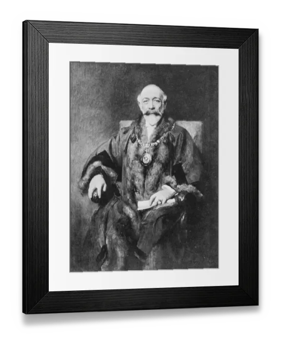 Framed Print : Antique photo of paintings: Man Mayor Framed Print : Antique photo of paintings: Man Mayor