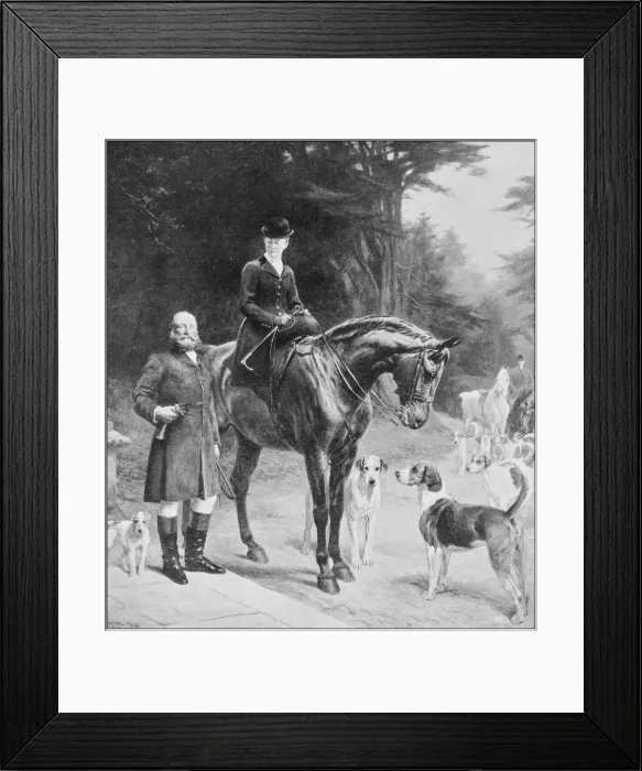Framed Print : Antique photo of paintings: Earl and countess of Harrington Framed Print : Antique photo of paintings: Earl and countess of Harrington
