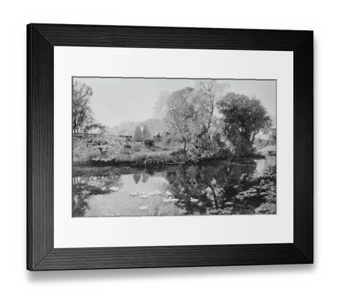Framed Print : Antique photo of paintings: Landscape Framed Print : Antique photo of paintings: Landscape