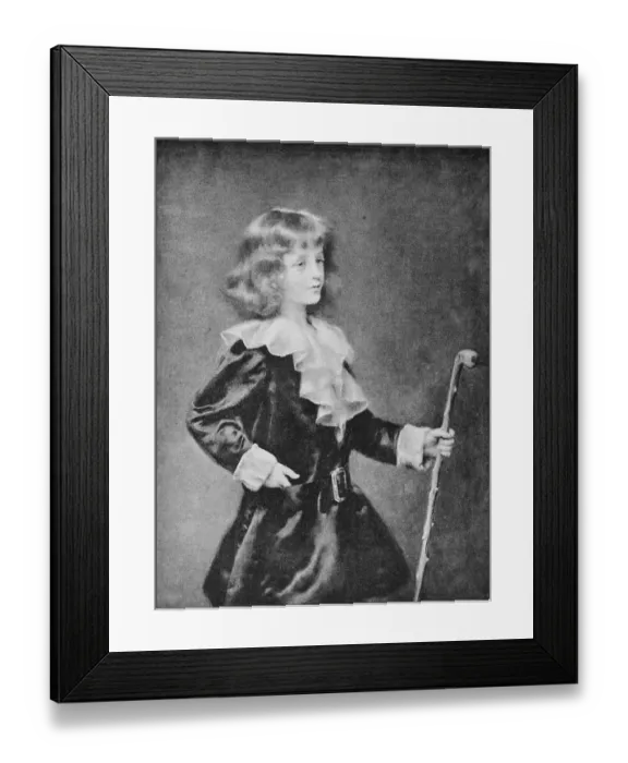 Framed Print : Antique photo of paintings: Boy Framed Print : Antique photo of paintings: Boy