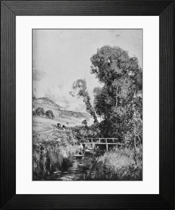Framed Print : Antique photo of paintings: Landscape Framed Print : Antique photo of paintings: Landscape