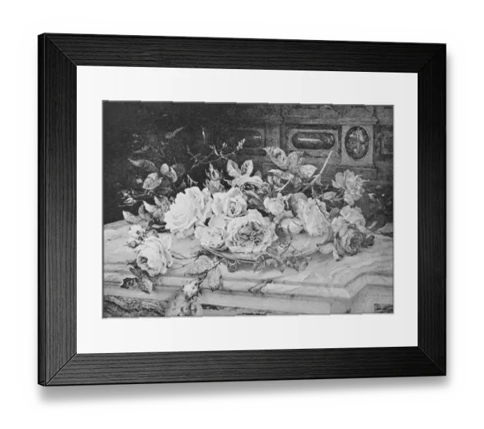 Framed Print : Antique photo of paintings: Roses Framed Print : Antique photo of paintings: Roses