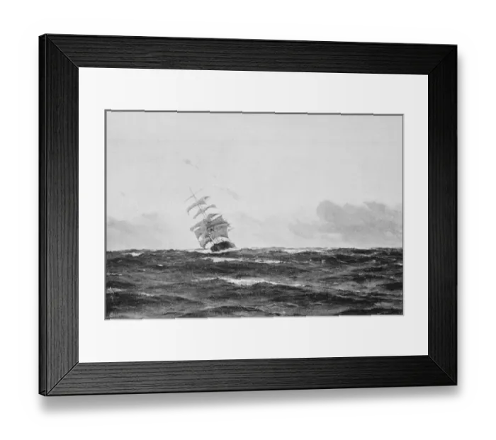 Framed Print : Antique photo of paintings: Ship in sea Framed Print : Antique photo of paintings: Ship in sea