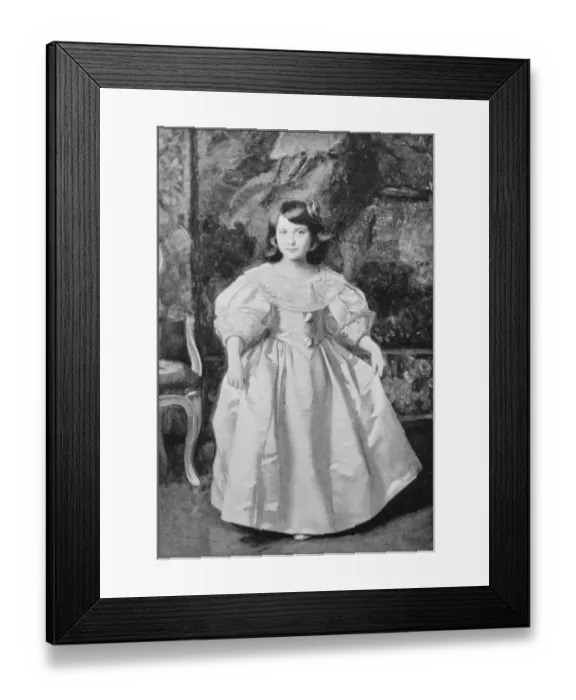 Framed Print : Antique photo of paintings: Girl Framed Print : Antique photo of paintings: Girl