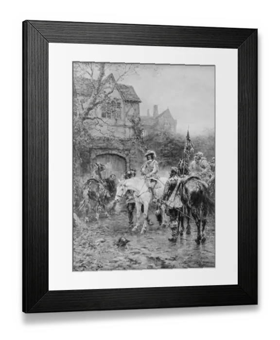 Framed Print : Antique photo of paintings: Charles II at Whiteladies Framed Print : Antique photo of paintings: Charles II at Whiteladies