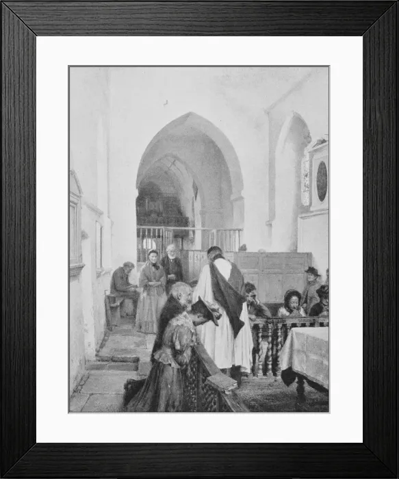Framed Print : Antique photo of paintings: Sacrament Sunday Framed Print : Antique photo of paintings: Sacrament Sunday