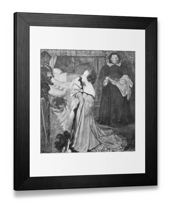 Framed Print : Antique photo of paintings: Woman