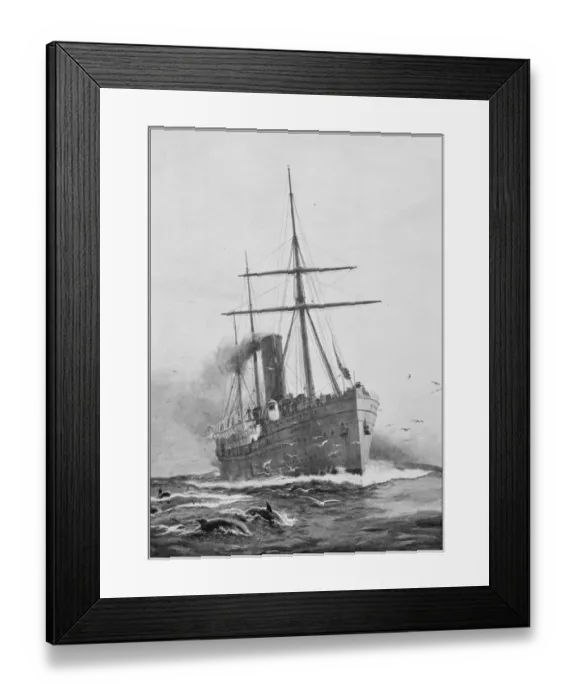 Framed Print : Antique photo of paintings: Ship Framed Print : Antique photo of paintings: Ship