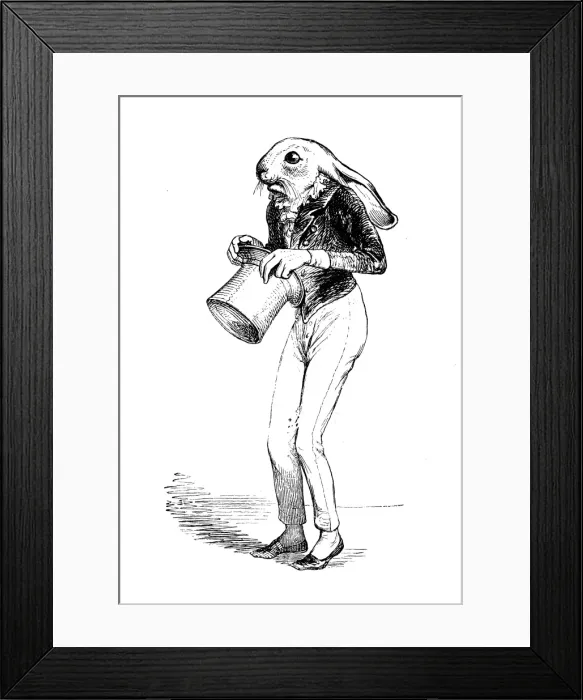 Framed Print : Humanized animals illustrations: Rabbit Framed Print : Humanized animals illustrations: Rabbit