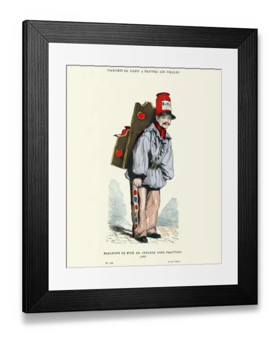 Framed Print : History of Fashion Marchand de mise en couleur sans frottage Framed Print : History of Fashion Marchand de mise en couleur sans frottage