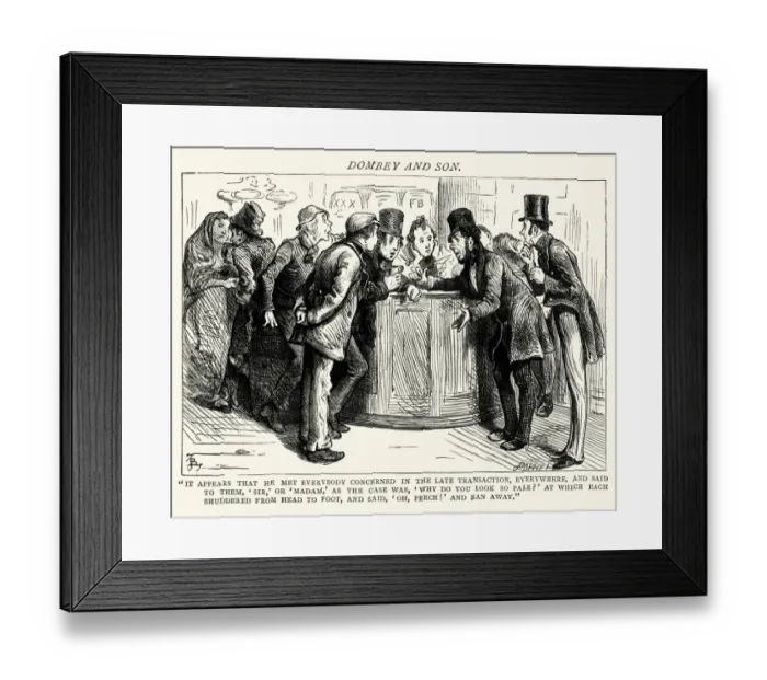 Framed Print : Charles Dickens - Dombey and Son Framed Print : Charles Dickens - Dombey and Son
