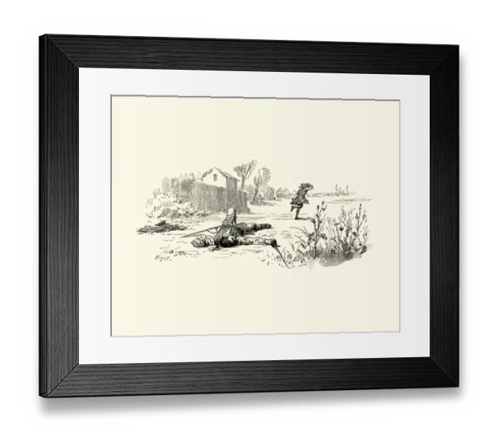 Framed Print : Manon Lescaut - after the duel, 18th Century Framed Print : Manon Lescaut - after the duel, 18th Century