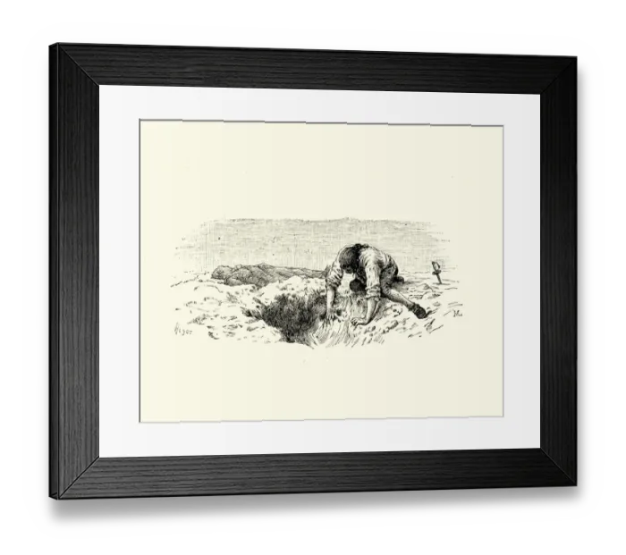 Framed Print : Manon Lescaut - Man burying a dead body Framed Print : Manon Lescaut - Man burying a dead body
