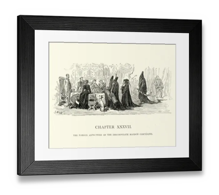 Framed Print : Don Quixote. The famous adventure of the disconsolate matron Framed Print : Don Quixote. The famous adventure of the disconsolate matron