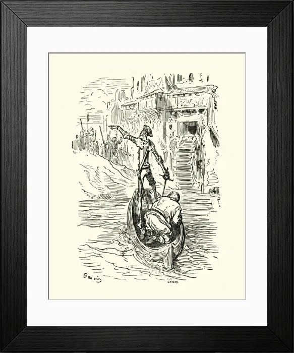 Framed Print : Don Quixote, on the Enchanted Barque Framed Print : Don Quixote, on the Enchanted Barque