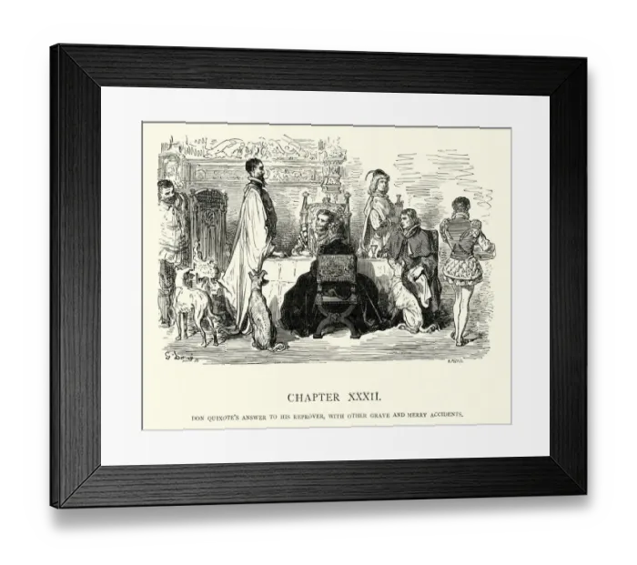 Framed Print : Don Quixotes answer to his reprover Framed Print : Don Quixotes answer to his reprover