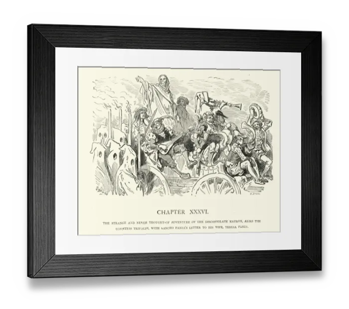 Framed Print : Don Quixote, adventure of the disconsolate matron Framed Print : Don Quixote, adventure of the disconsolate matron