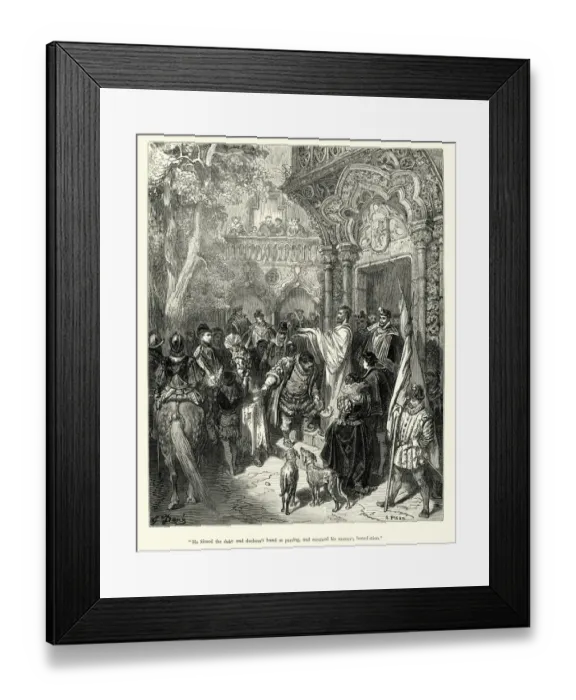 Framed Print : Don Quixote, Sancho Panza received his masters benediction Framed Print : Don Quixote, Sancho Panza received his masters benediction