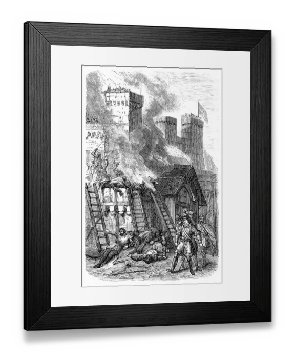 Framed Print : King Richard Receiving His Death Wound at the Castle of Chaluz AD 1199 Framed Print : King Richard Receiving His Death Wound at the Castle of Chaluz AD 1199