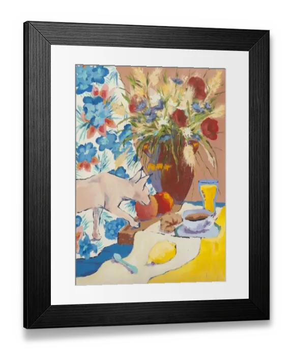 Framed Print : Still life oil painting in the style of Fauvism Framed Print : Still life oil painting in the style of Fauvism