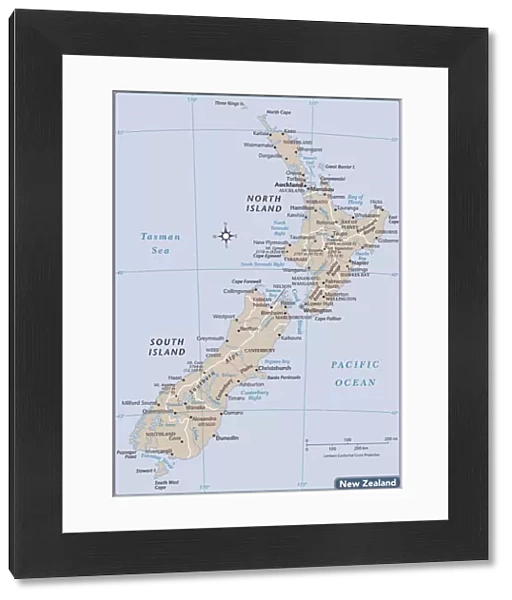 New Zealand country map