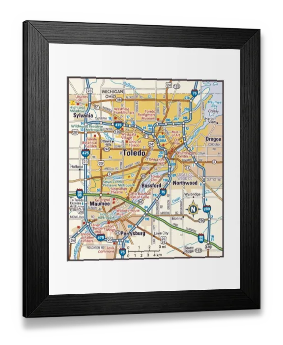 Framed Print : Reference Maps, 139265783