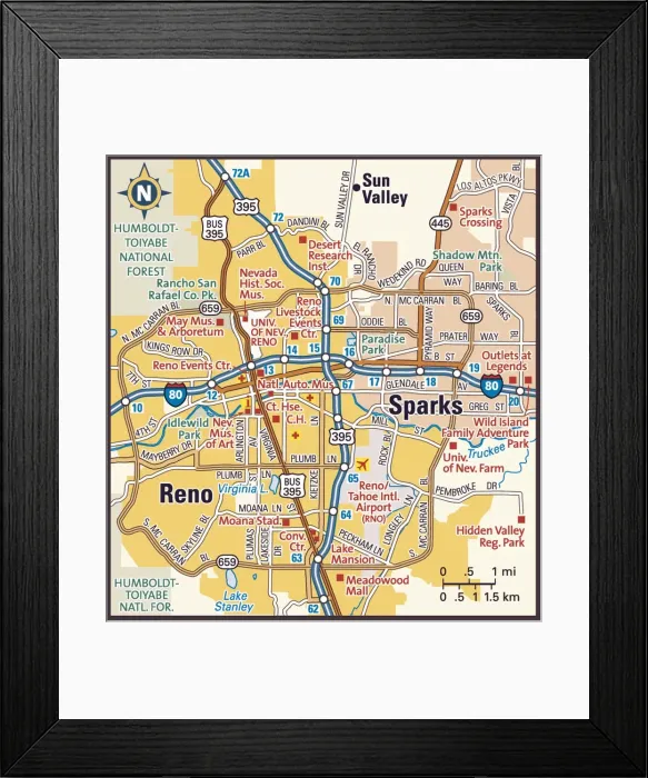 Framed Print : Reference Maps, 139265778