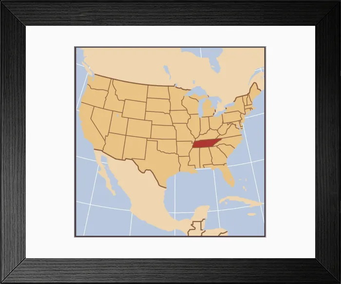 Framed Print : South Carolina reference map Framed Print : South Carolina reference map