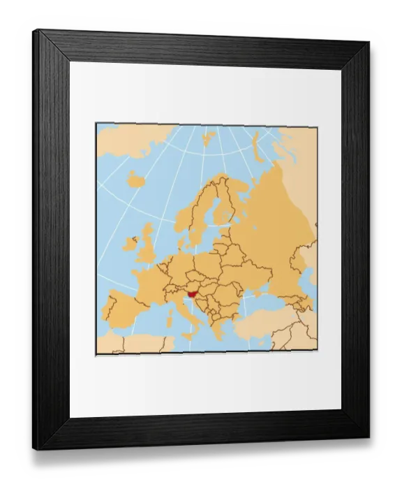 Framed Print : Georgia Republic reference map
