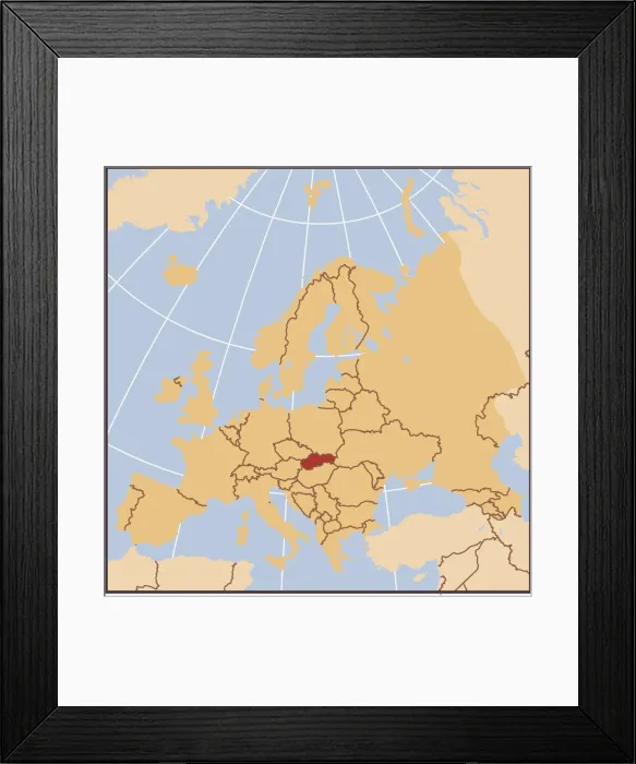 Framed Print : Lithuania reference map Framed Print : Lithuania reference map