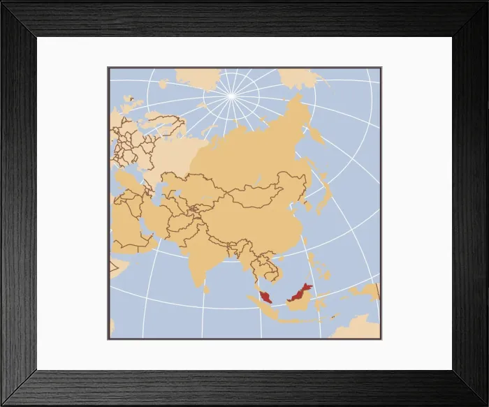 Framed Print : Myanmar (Burma) reference map Framed Print : Myanmar (Burma) reference map
