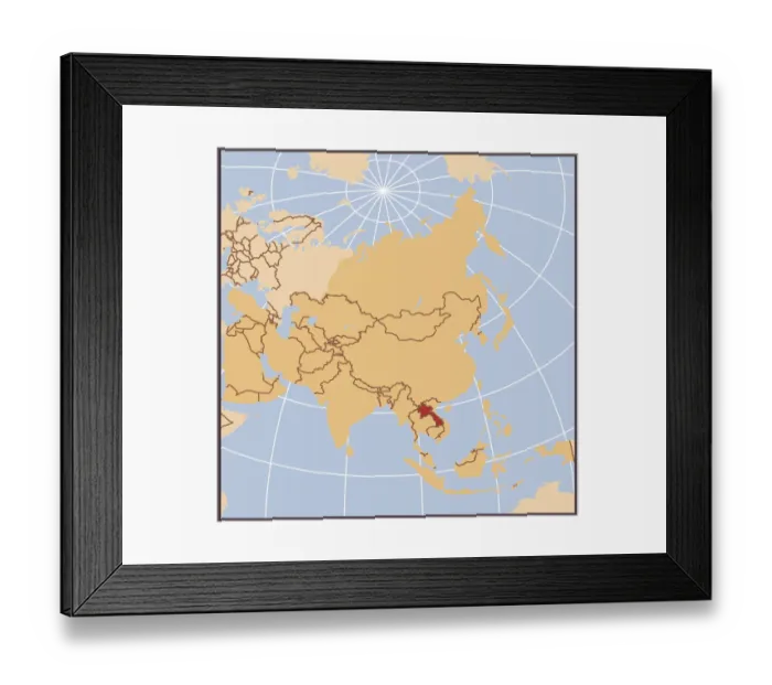 Framed Print : Myanmar (Burma) reference map Framed Print : Myanmar (Burma) reference map