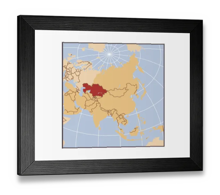 Framed Print : Myanmar (Burma) reference map