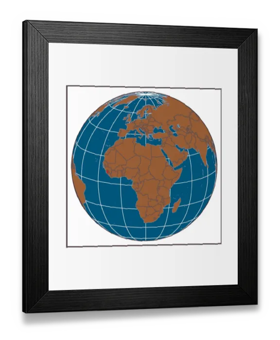 Framed Print : Democratic Republic of the Congo locator map
