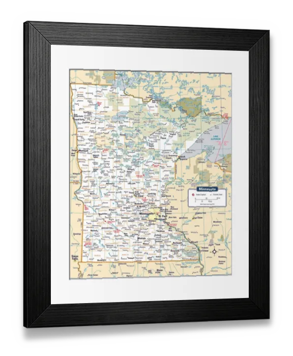 Framed Print : Reference Maps Framed Print : Reference Maps