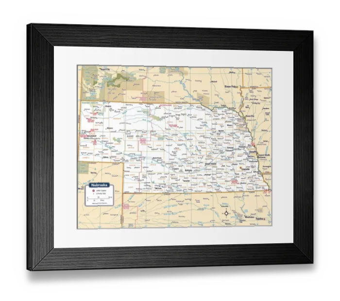 Framed Print : Reference Maps Framed Print : Reference Maps