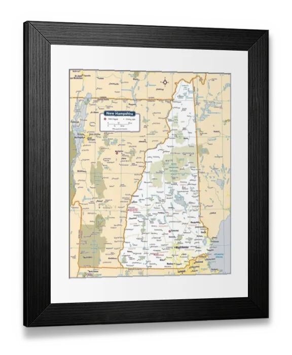 Framed Print : Reference Maps Framed Print : Reference Maps