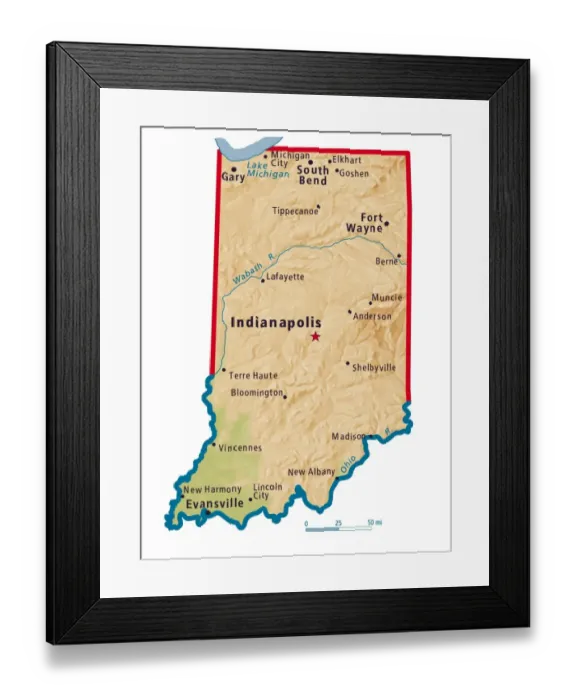 Framed Print : Reference Maps, 103745669